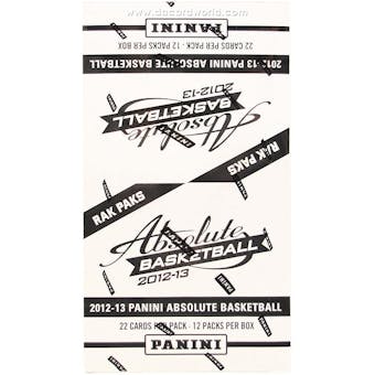 2012/13 Panini Absolute Basketball Rack Pack Box (12 Packs) (264 Cards!)