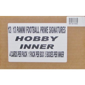 2012 Panini Prime Signatures Football Hobby 5-Box Case