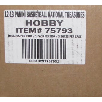 2012/13 Panini National Treasures Basketball Hobby 3-Box Case
