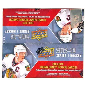 2012/13 Upper Deck Series 1 Hockey Retail 24-Pack Box (1 UD Game Jersey and 6 Young Guns Per Box)