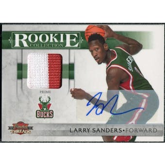 2010/11 Panini Threads Rookie Collection Materials Signatures Prime #14 Larry Sanders Autograph /25