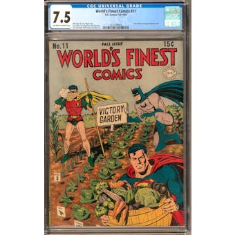 World's Finest Comics #11 CGC 7.5 (OW-W) *1215199003*