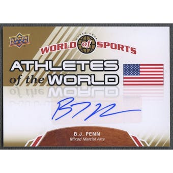 2010 Upper Deck #AW54 BJ Penn World of Sports Athletes of the World Auto