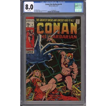 Conan the Barbarian #4 CGC 8.0 (W) *1216063019*