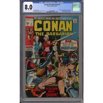 Conan the Barbarian #2 CGC 8.0 (LT-OW) *1216064004*
