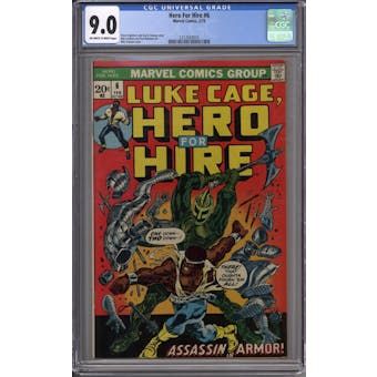 Hero For Hire #6 CGC 9.0 (OW-W) *1217024010*