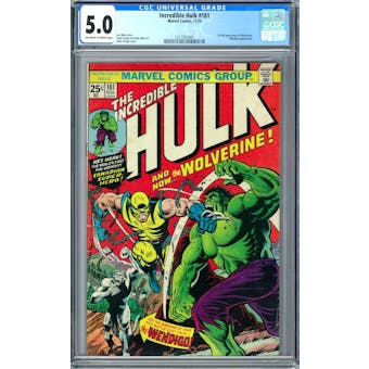 Incredible Hulk #181 CGC 5.0 (OW-W) *1217553001*