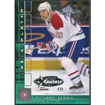 2001/02 BAP Memorabilia NHL All-Star Fantasy Emerald #261 Richard Zednik 1/1