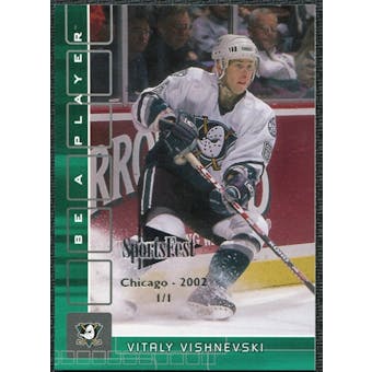 2001/02 BAP Memorabilia Chicago Sportsfest Emerald #55 Vitaly Vishnevski 1/1