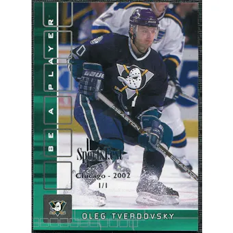 2001/02 BAP Memorabilia Chicago Sportsfest Emerald #87 Oleg Tverdovsky 1/1