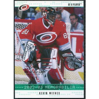 2002/03 BAP Memorabilia NHL All-Star Fantasy Emerald #158 Kevin Weekes 1/1