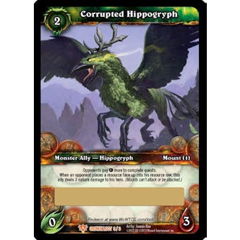 World of Warcraft Crown of the Heavens Single Corrupted Hippogryph Unscratched Loot Card