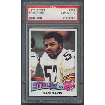 1975 Topps Football #152 Sam Davis PSA 10 (GEM MT) *2683