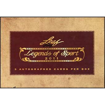 2011 Leaf Legends of Sport Baseball Hobby Box