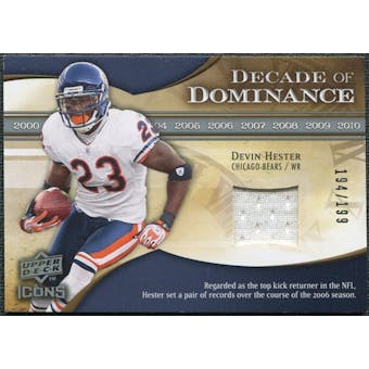 2009 Upper Deck Icons Decade of Dominance Jerseys #DDDH Devin Hester /199