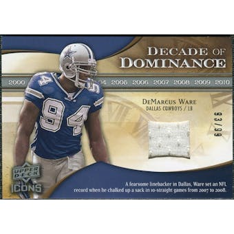 2009 Upper Deck Icons Decade of Dominance Jerseys #DDDW DeMarcus Ware /99