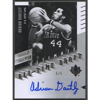 2010/11 Ultimate Collection #38 Adrian Dantley All-Time Draft Silver Auto #5/5