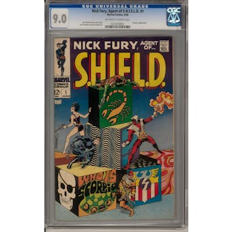 Nick Fury, Agent of S.H.I.E.L.D. #1 CGC 9.0 (OW-W) *1225978001*