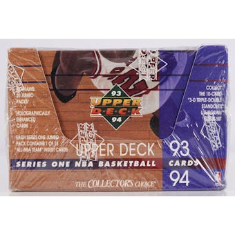 1993/94 Upper Deck Series 1 Basketball Jumbo Box