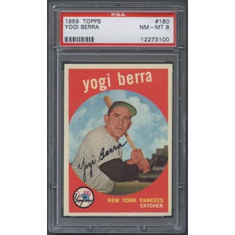 1959 Topps Baseball #180 Yogi Berra PSA 8 (NM-MT) *3100