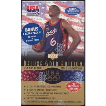 1996/97 Upper Deck USA Gold Edition Basketball Retail 18-Pack Box