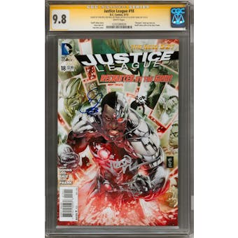 Justice League #18 CGC Signature Series 9.8 (W) (Reis/Reis/Prado/Johns) *1232280020*