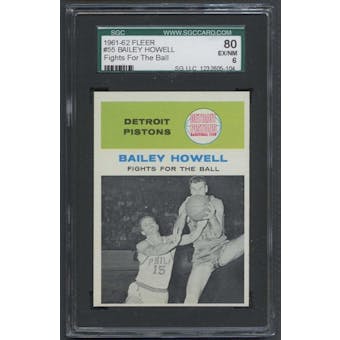 1961/62 Fleer Basketball #55 Bailey Howell IA SGC 80 (EX/NM 6) *5104