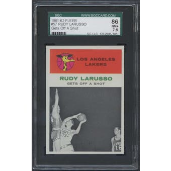 1961/62 Fleer Basketball #57 Rudy Larusso IA SGC 86 (NM+ 7.5) *5106