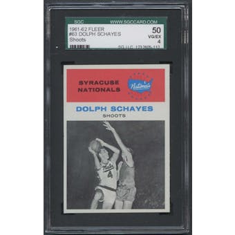 1961/62 Fleer Basketball #63 Dolph Schayes IA SGC 50 (VG/EX 4) *5112