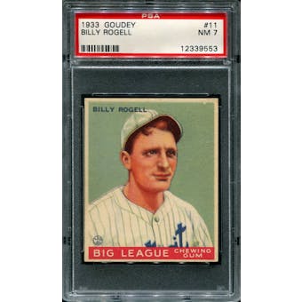 1933 Goudey Baseball #11 Billy Rogell PSA 7 (NM) *9553
