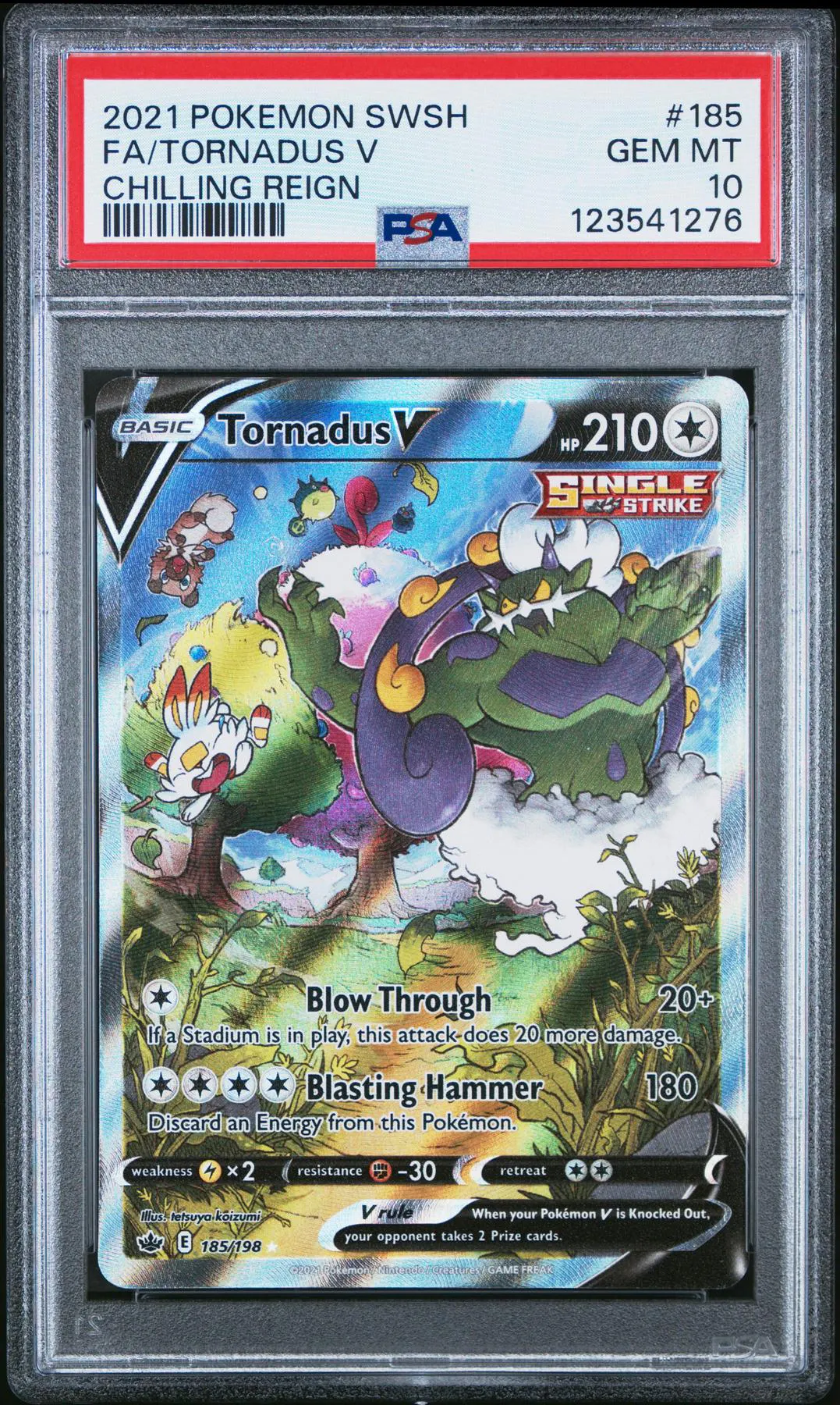2021 Pokemon TCGTornadus V #185 Chilling ReignUltra Rare Foil PSA 10 2021 Pokemon TCGTornadus V #185 Chilling ReignUltra Rare Foil PSA 10