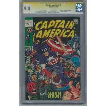 Captain America #112 CGC 9.4 (W) Signature Series Stan Lee *1236521007*