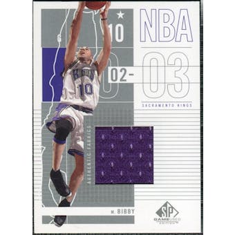 2002/03 Upper Deck SP Game Used #83 Mike Bibby Jersey