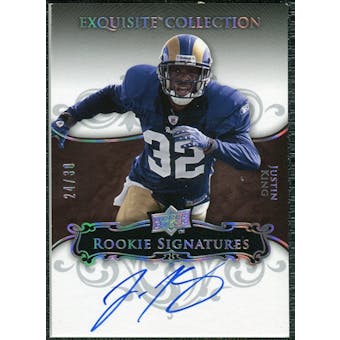 2008 Exquisite Collection Silver Holofoil #133 Justin King Autograph /30