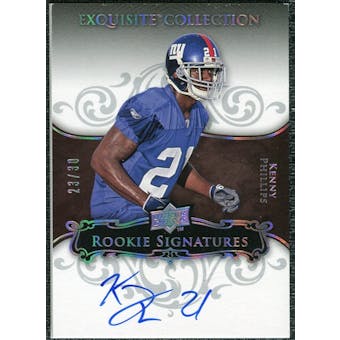 2008 Exquisite Collection Silver Holofoil #136 Kenny Phillips Autograph /30