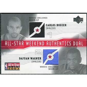 2003/04 Upper Deck All-Star Weekend Authentics Dual #CBDW Carlos Boozer DaJuan Wagner