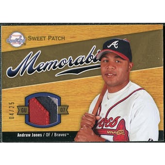 2007 Upper Deck Sweet Spot Sweet Swatch Memorabilia Patch #AJ Andruw Jones 4/25