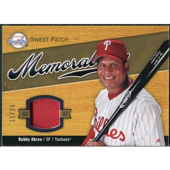 2007 Upper Deck Sweet Spot Sweet Swatch Memorabilia Patch #BA Bobby Abreu /25