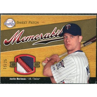 2007 Upper Deck Sweet Spot Sweet Swatch Memorabilia Patch #MO Justin Morneau /25