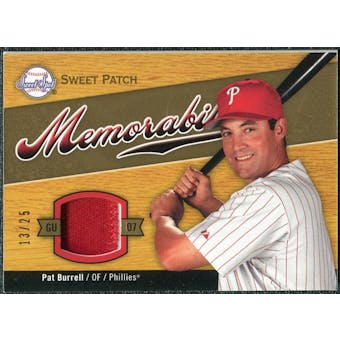 2007 Upper Deck Sweet Spot Sweet Swatch Memorabilia Patch #PB Pat Burrell /25