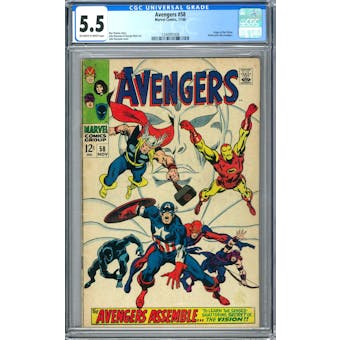 Avengers #58 CGC 5.5 (OW-W) *1244991008*