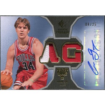 2007/08 Upper Deck SP Rookie Threads Patch Autographs #RTAG Aaron Gray /25