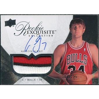 2007/08 Upper Deck Exquisite Collection #73 Aaron Gray Rookie Patch Autograph /225