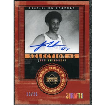 2003/04 Upper Deck Legends Draft Picks Rainbow #141 Josh Childress Autograph /25