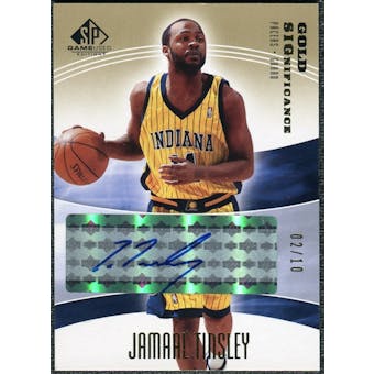 2003/04 Upper Deck SP Game Used SIGnificance Gold #JT Jamaal Tinsley Autograph /10