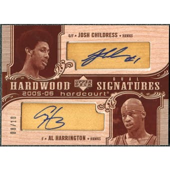 2005/06 Upper Deck Hardcourt Hardwood Signatures Dual #CH Josh Childress Al Harrington Autograph /10