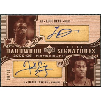 2005/06 Upper Deck Hardcourt Hardwood Signatures Dual #DE Luol Deng Daniel Ewing Autograph 8/10
