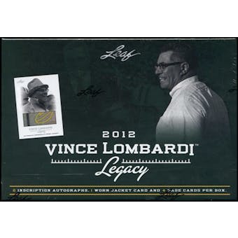 2012 Leaf Vince Lombardi Legacy Football Hobby Box