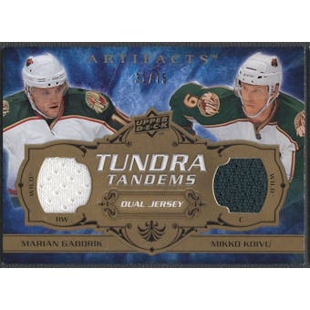 2008/09 Artifacts #TTGK Marian Gaborik & Mikko Koivu Tundra Tandems Bronze Jersey #31/75