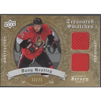 2008/09 Artifacts #TSDDH Dany Heatley Treasured Swatches Dual Gold Jersey #73/75